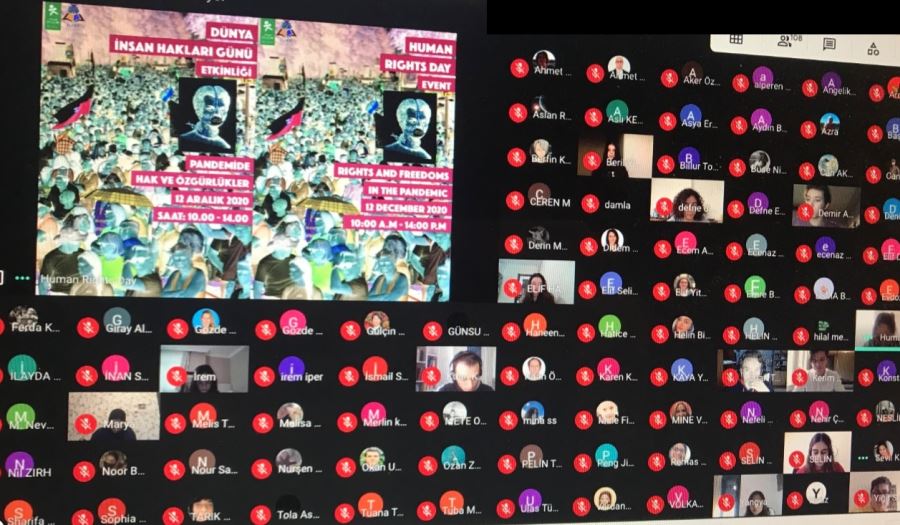 TÜRKİYE’NİN DUYARLI GENÇLERİ DÜNYADAN AKRANLARIYLA  SALGIN DÖNEMİNDE İNSAN HAKLARINI TARTIŞTI