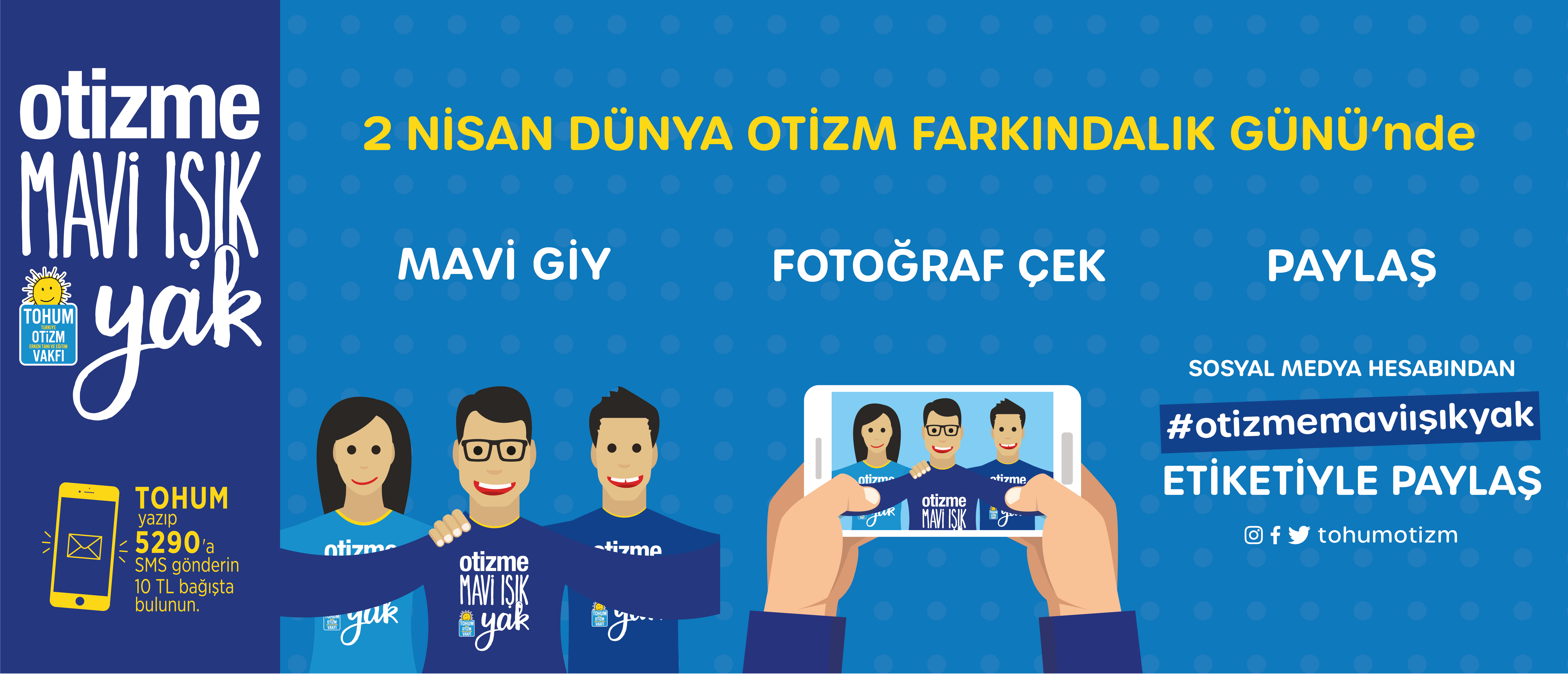 BUGÜN 2 NİSAN DÜNYA OTİZM FARKINDALIK GÜNÜ!  “OTİZME MAVİ IŞIK YAK”  